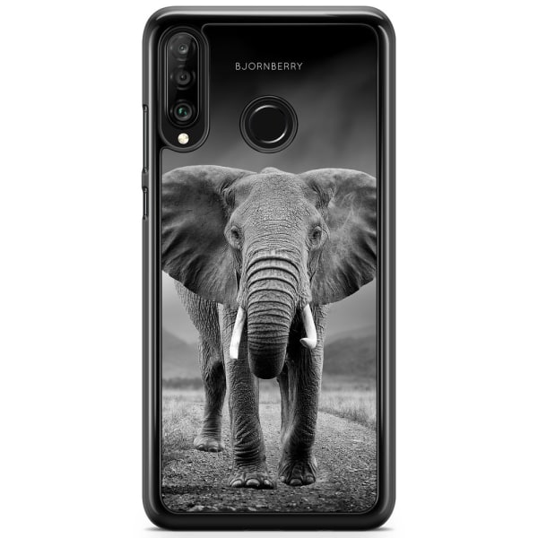 Bjornberry Hårdskal Huawei P30 Lite - Svart/Vit Elefant