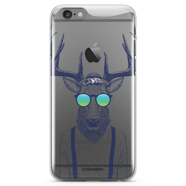 Bjornberry iPhone 6 Plus/6s Plus TPU Skal - Hipster Älg