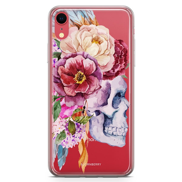 Bjornberry Hybrid Skal iPhone XR  - Döskalle Blommor