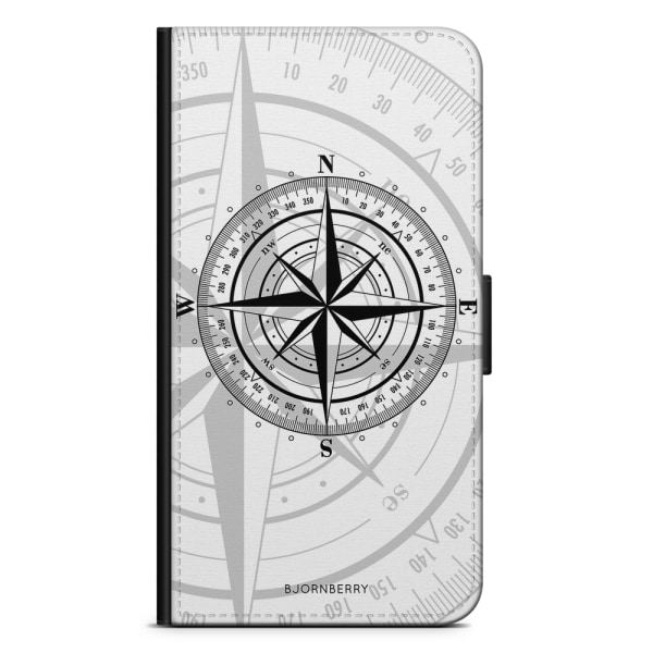 Bjornberry OnePlus 5T Plånboksfodral - Kompass Vit