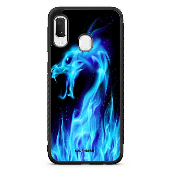Bjornberry Skal Samsung Galaxy A20e - Blå Flames Dragon