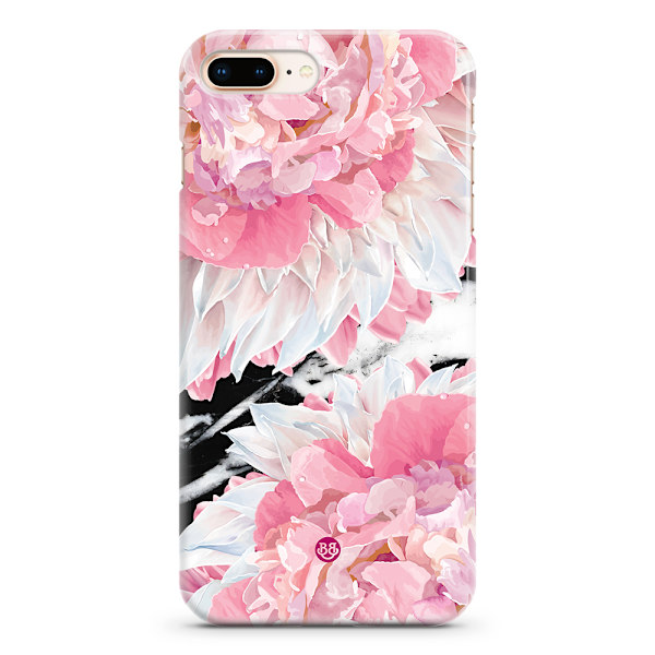 Bjornberry iPhone 8 Plus Premium Skal - Dahlia Marble Dark