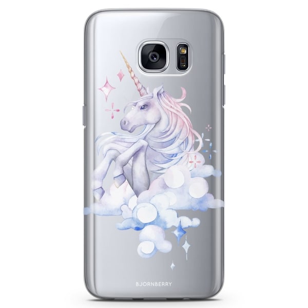 Bjornberry Samsung Galaxy S7 TPU Skal - Vattenfärg Enhörning