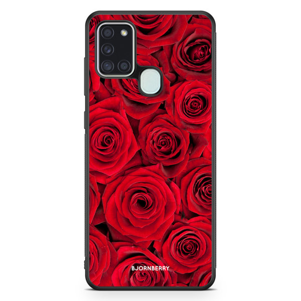 Bjornberry Skal Samsung Galaxy A21s - Röda Rosor