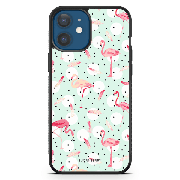 Bjornberry Hårdskal iPhone 12 Mini - Flamingos