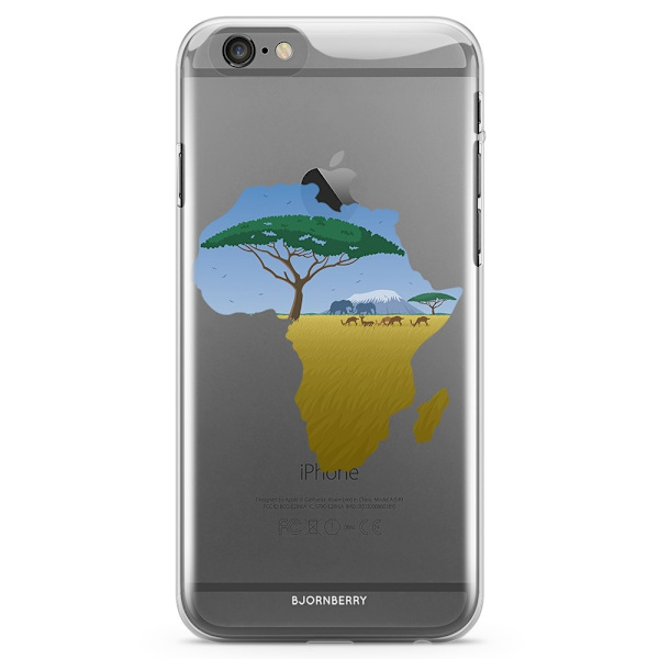 Bjornberry iPhone 6 Plus/6s Plus TPU Skal - Afrika Blå
