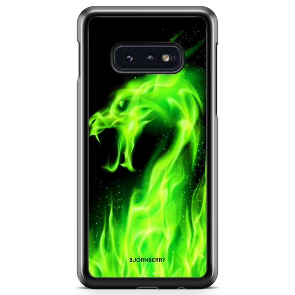 Bjornberry Skal Samsung Galaxy S10e - Grön Flames Dragon