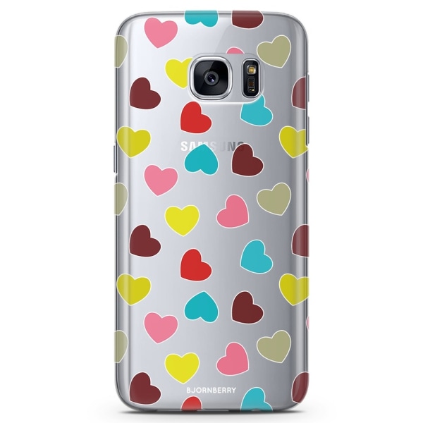 Bjornberry Samsung Galaxy S7 Edge TPU Skal -Hjärtan