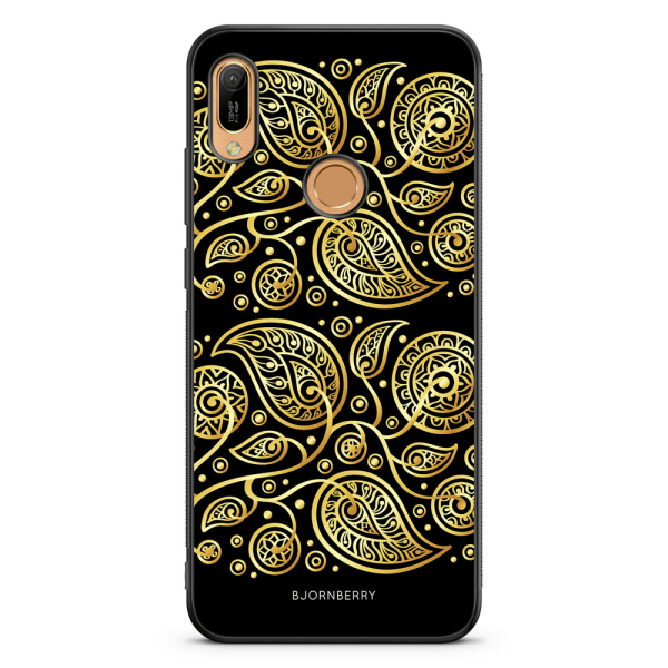 Bjornberry Skal Huawei Y6 2019 - Guld Blommor