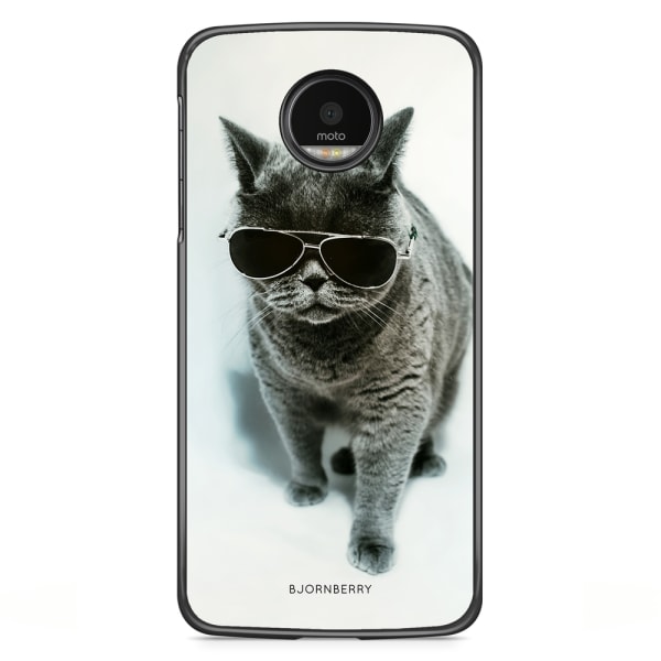 Bjornberry Skal Motorola Moto G5S Plus - Katt Glasögon
