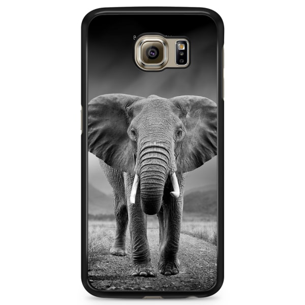 Bjornberry Skal Samsung Galaxy S6 Edge - Svart/Vit Elefant