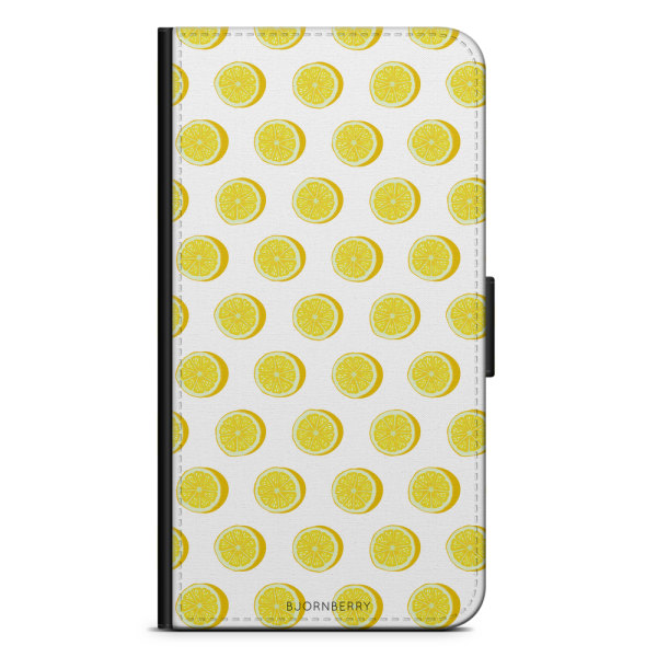 Bjornberry Plånboksfodral Huawei P30 Lite - Citroner Vit