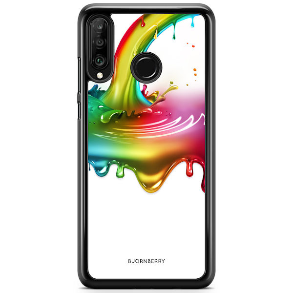 Bjornberry Hårdskal Huawei P30 Lite - Regnbågs Splash