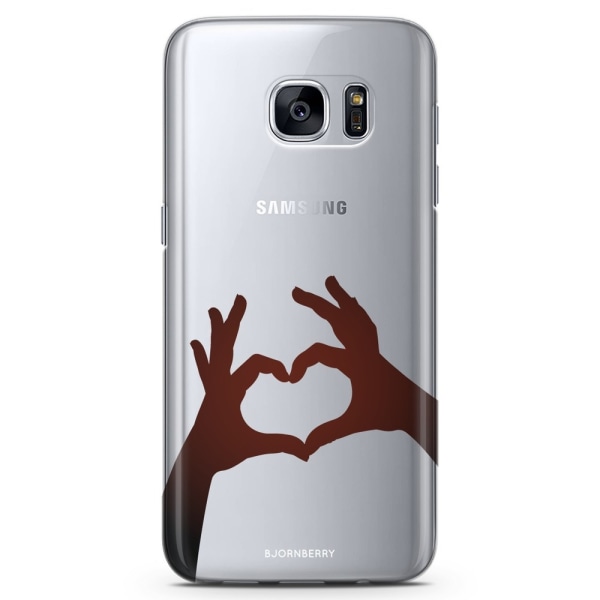 Bjornberry Samsung Galaxy S7 Edge TPU Skal -Hand Hjärta