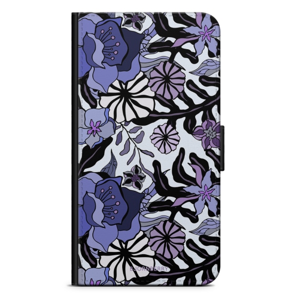 Bjornberry Fodral Samsung Galaxy S5/S5 Neo- Lila Blommor