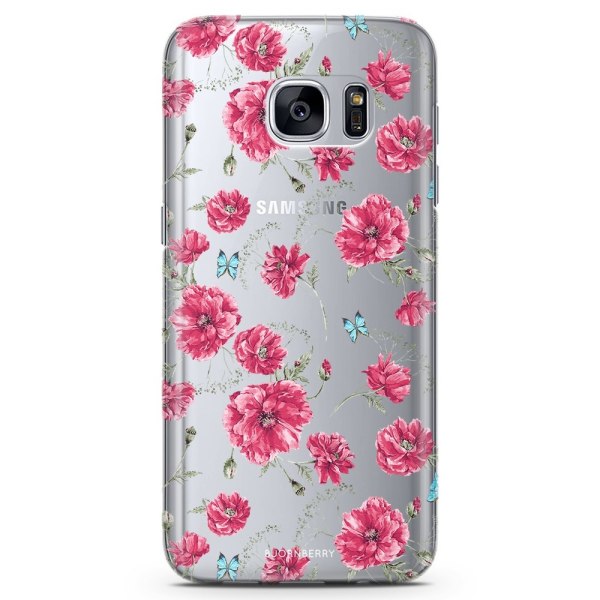 Bjornberry Samsung Galaxy S6 Edge TPU Skal -Fjärilar