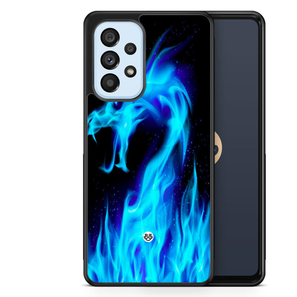 Bjornberry Skal Samsung Galaxy A53 5G -Blå Flames Dragon