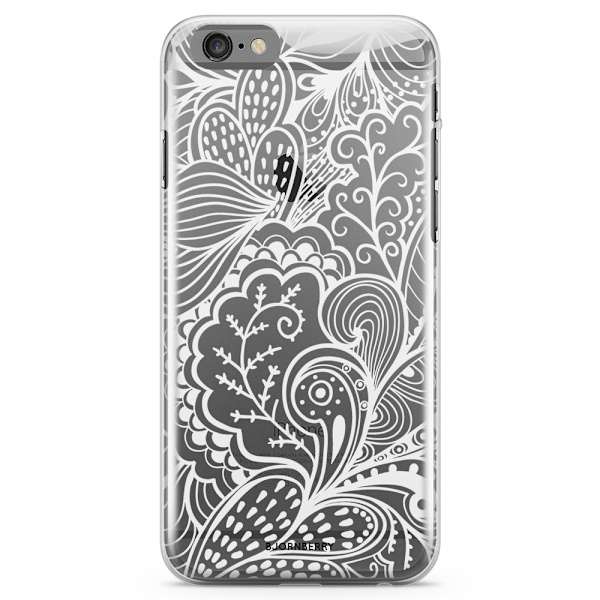 Bjornberry iPhone 6/6s TPU Skal - Vita Blommor