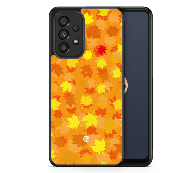 Bjornberry Skal Samsung Galaxy A33 5G -Orange/Röda Löv