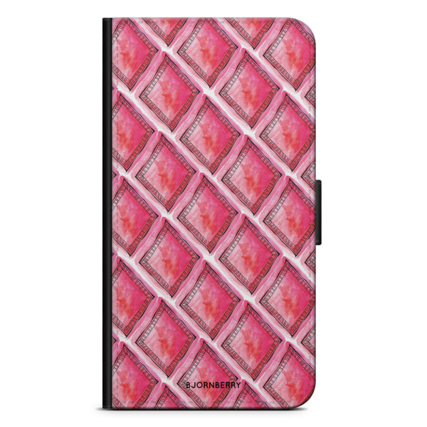 Bjornberry Fodral Samsung Galaxy A6 (2018)- Röd Rhombus
