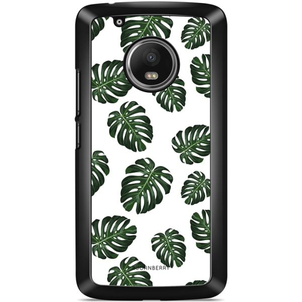 Bjornberry Skal Moto G5 Plus - Monstera Mönster