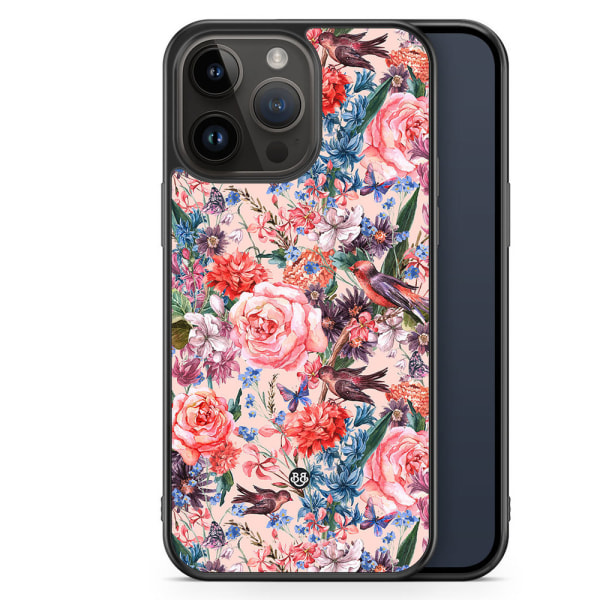 Bjornberry Skal iPhone 14 Pro Max - Fåglar & Blommor