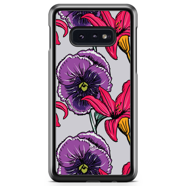 Bjornberry Skal Samsung Galaxy S10e - Lila/Cerise Blomster