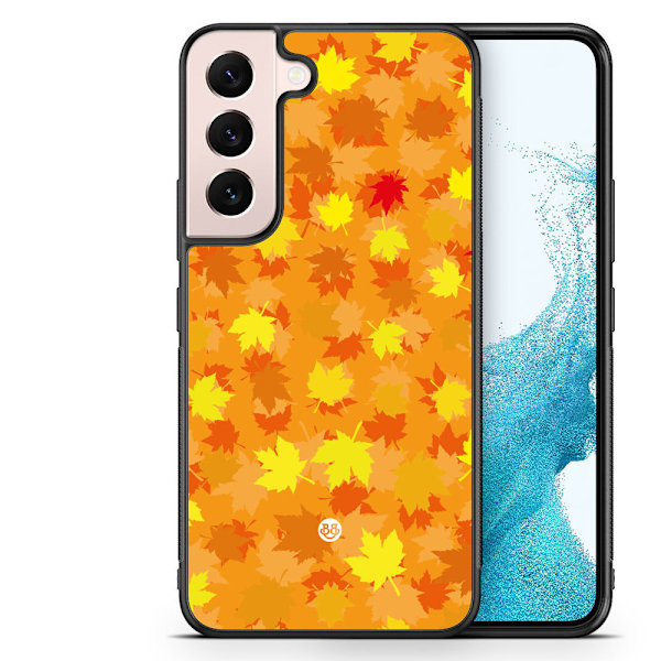 Bjornberry Skal Samsung Galaxy S22 5G -Orange/Röda Löv