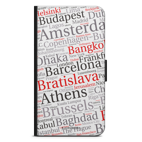 Bjornberry Plånboksfodral Sony Xperia XA2 - Stadsnamn