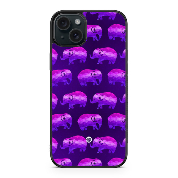 Bjornberry Skal iPhone 15 Plus - Lila Elefanter