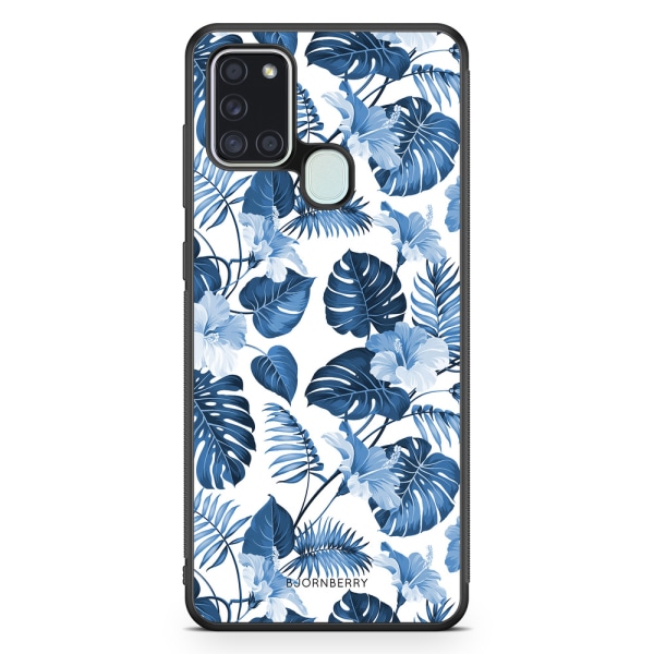 Bjornberry Skal Samsung Galaxy A21s - Blå Blommor
