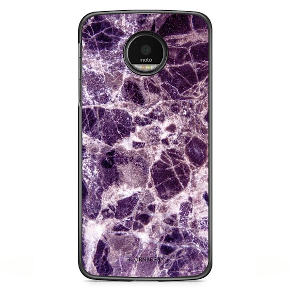 Bjornberry Skal Motorola Moto G5S Plus - Lila Marmor