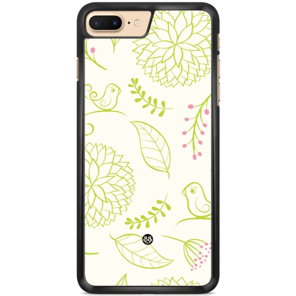 Bjornberry Skal iPhone 7 Plus - Blomster Grön