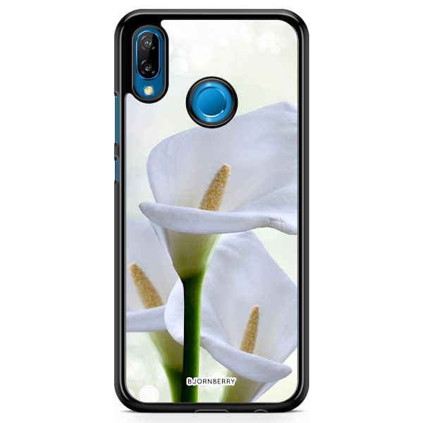 Bjornberry Skal Huawei P20 Lite - Vit Blomma