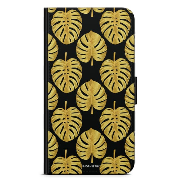 Bjornberry Plånboksfodral iPhone 12 Pro - Guld Monstera
