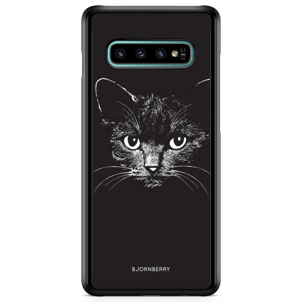 Bjornberry Skal Samsung Galaxy S10 - Svart/Vit Katt