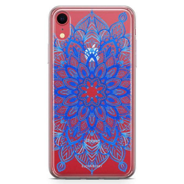 Bjornberry Hybrid Skal iPhone XR  - Blå Mandala