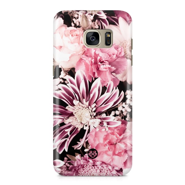 Samsung Galaxy S7 Edge Premium Skal - Pink Floral