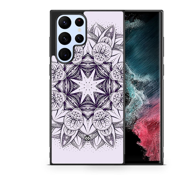 Bjornberry Skal Samsung Galaxy S22 Ultra 5G-Lila Mandala