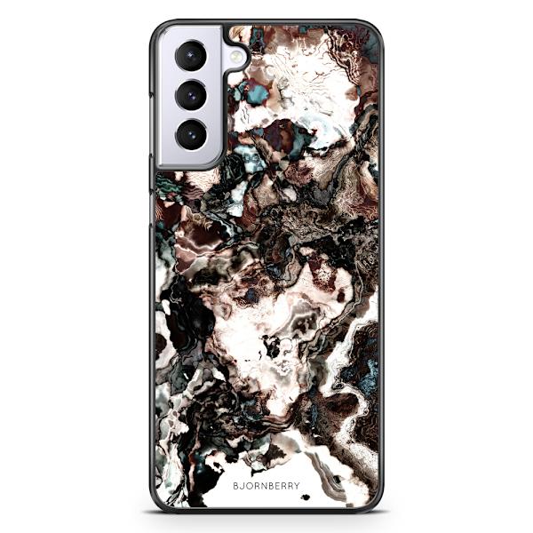 Bjornberry Skal Samsung Galaxy S21 Plus - Brun Marmor