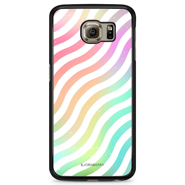 Bjornberry Skal Samsung Galaxy S6 Edge - Vågig Regnbåge