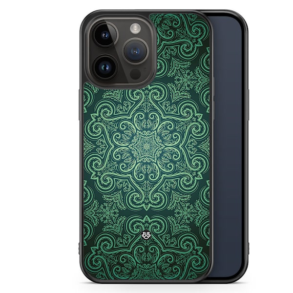 Bjornberry Skal iPhone 14 Pro Max - Grön Retromönster