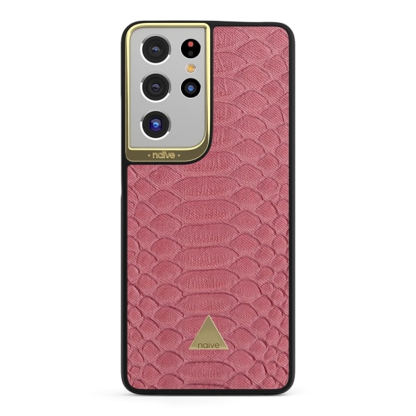 Naive Samsung Galaxy S21 Ultra Skal - Pink Snake