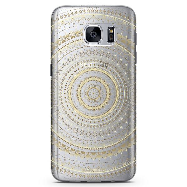 Bjornberry Samsung Galaxy S6 Edge TPU Skal -Guld Mandala