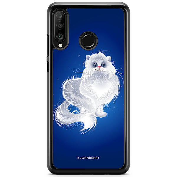 Bjornberry Hårdskal Huawei P30 Lite - Vit Katt