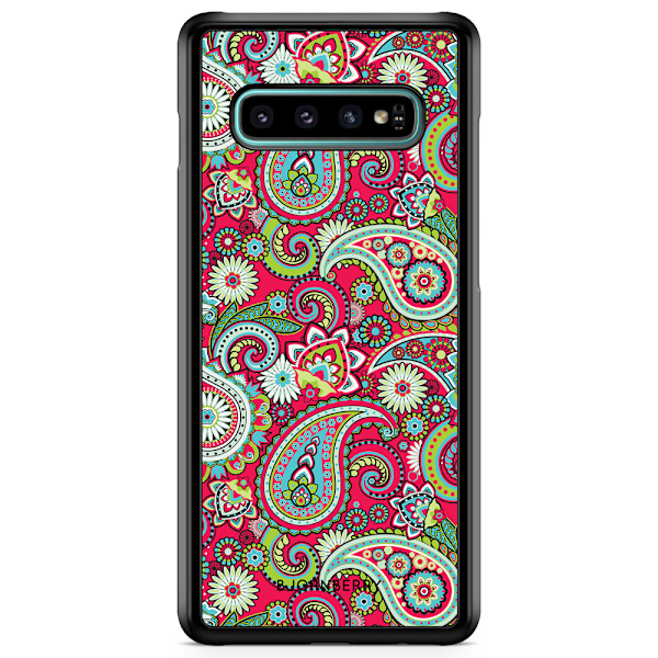 Bjornberry Skal Samsung Galaxy S10 Plus - Röd Paisley