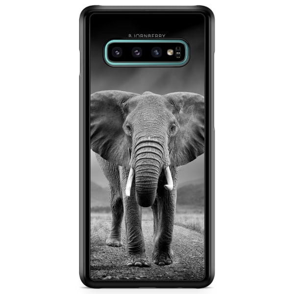 Bjornberry Skal Samsung Galaxy S10 Plus - Svart/Vit Elefant