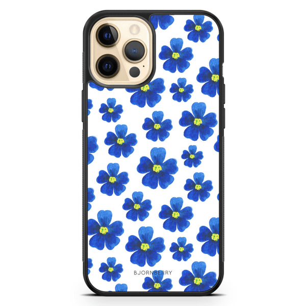 Bjornberry Hårdskal iPhone 12 Pro Max - Blå Blommor