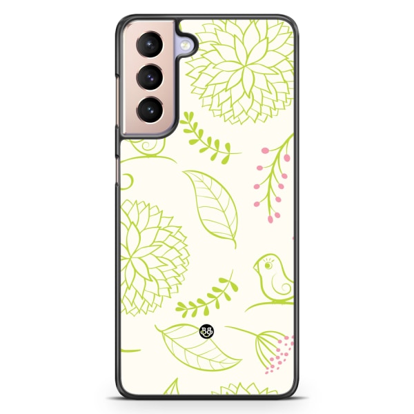 Bjornberry Skal Samsung Galaxy S21 - Blomster Grön