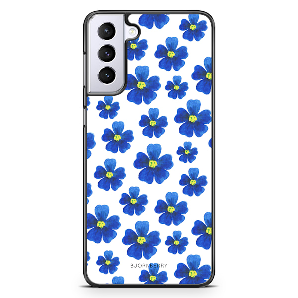 Bjornberry Skal Samsung Galaxy S21 Plus - Blå Blommor